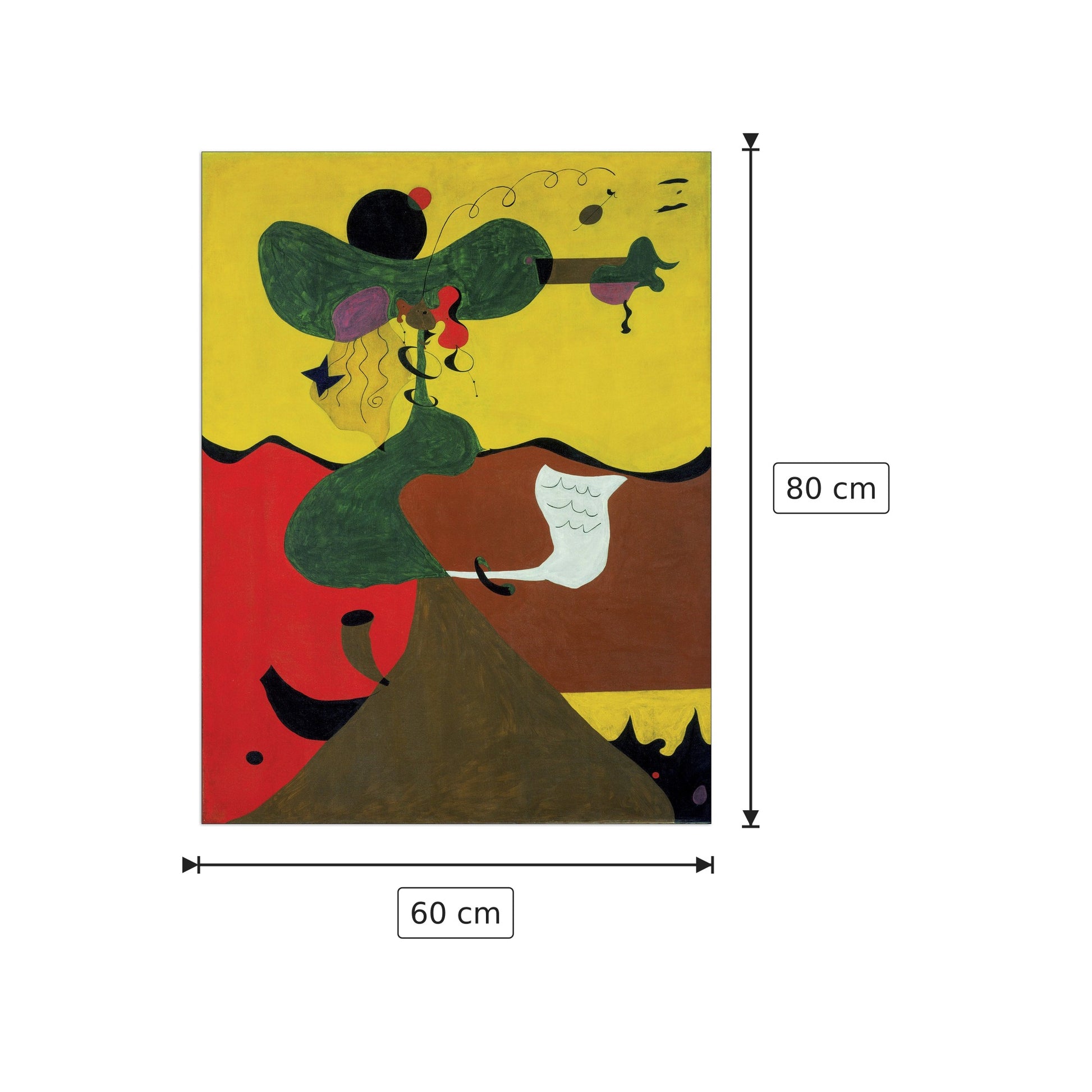 Portrait Of Mistress Mills - MIRÒ - cm 60x80 - Pannello in MDF