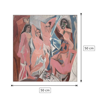 Les Demoiselles d'Avignon - PICASSO - cm 50x50 - Pannello in MDF