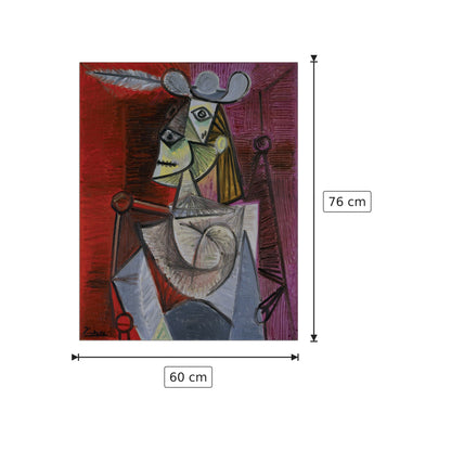 Woman In An Armchair - PICASSO - cm 60x76 - Pannello in MDF