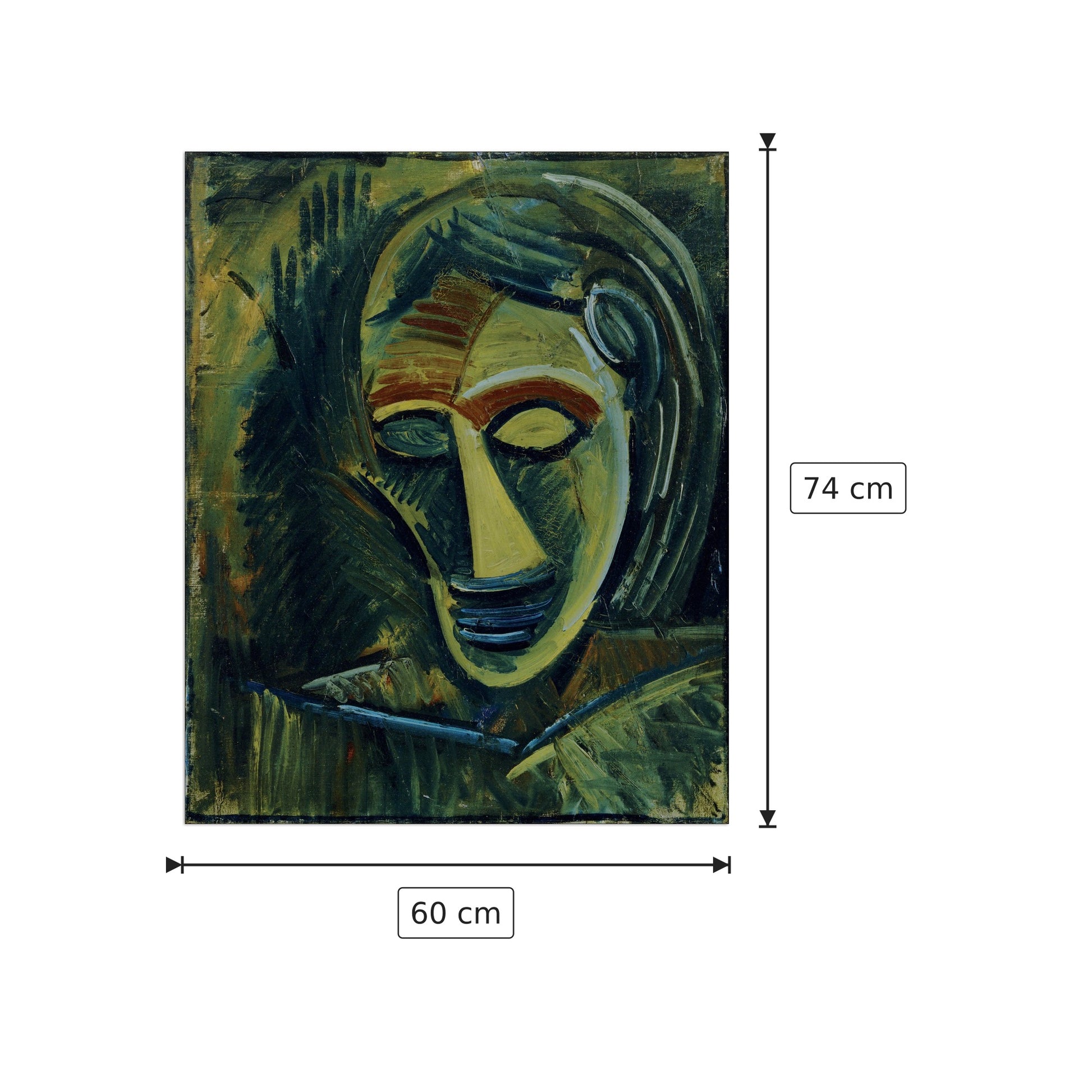 Woman's Head - PICASSO - cm 60x74 - Pannello in MDF