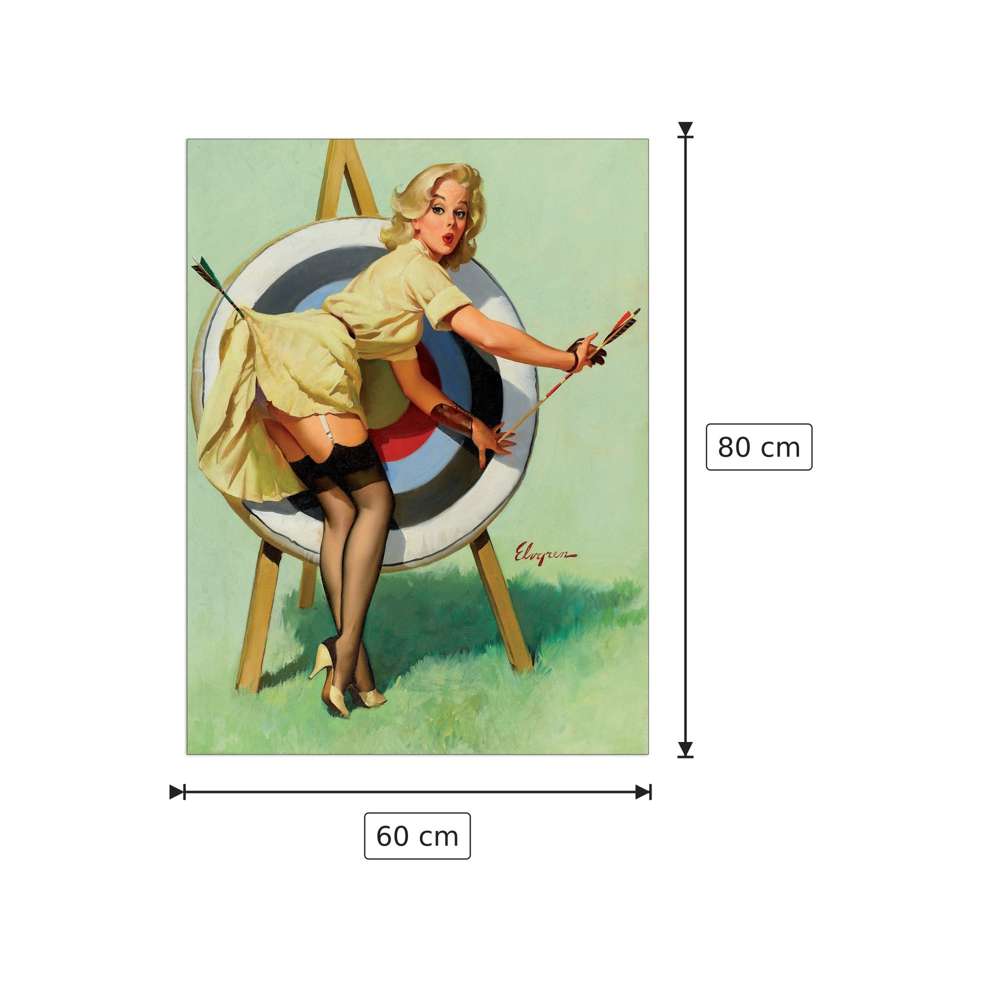 Pin Up Archery - NULL - cm 60x80 - Pannello in MDF