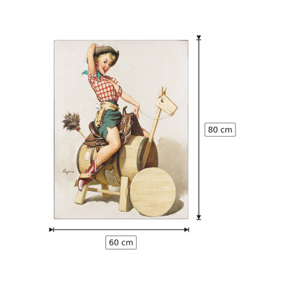 Pin Up Horse - NULL - cm 60x80 - Pannello in MDF