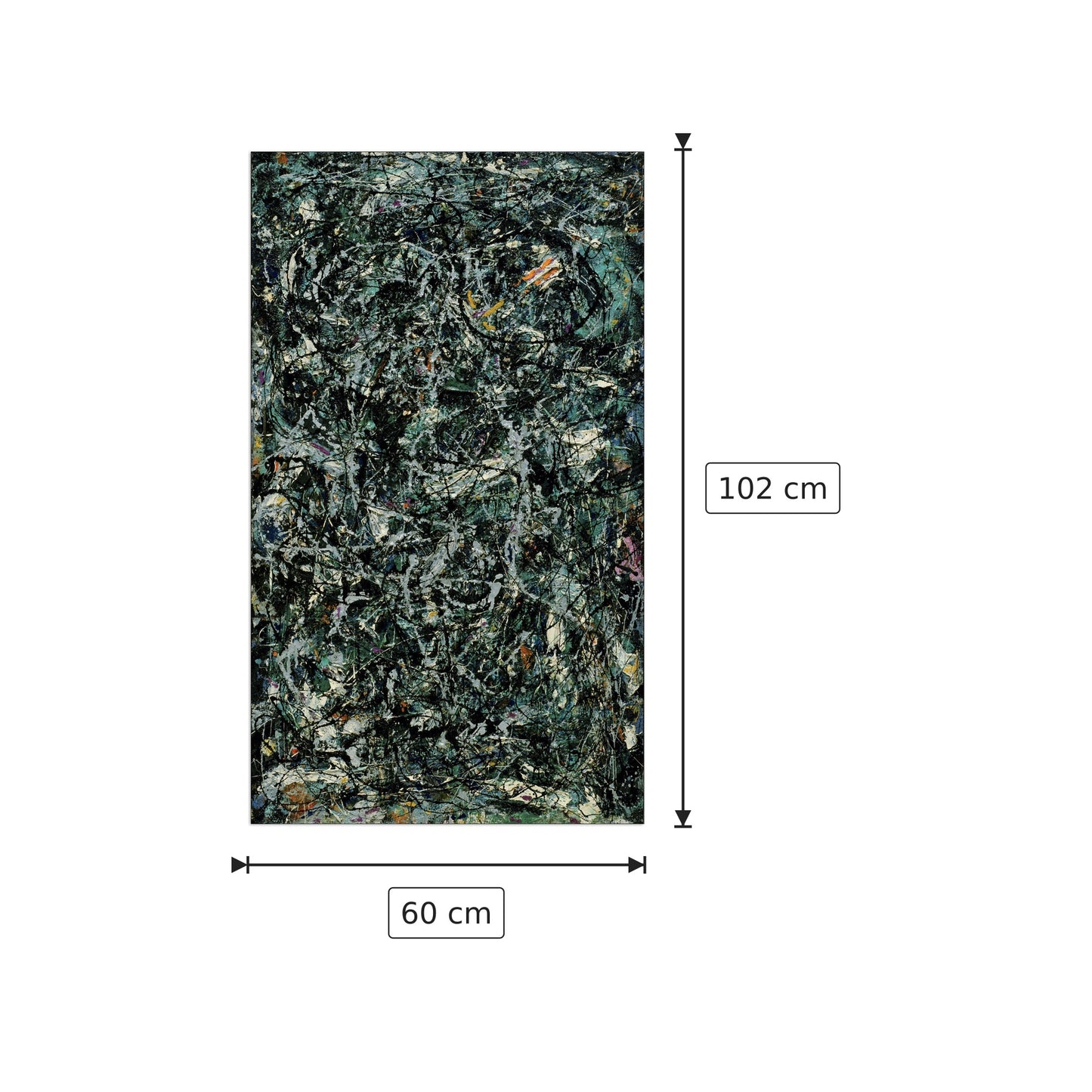 Full Fanthom Five - POLLOCK - cm 60x102 - Pannello in MDF