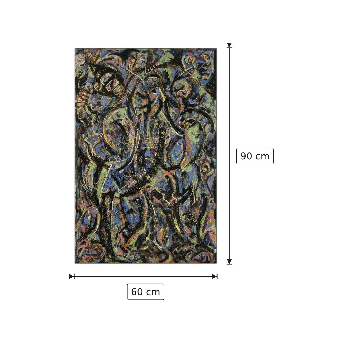 Gothic - POLLOCK - cm 60x90 - Pannello in MDF