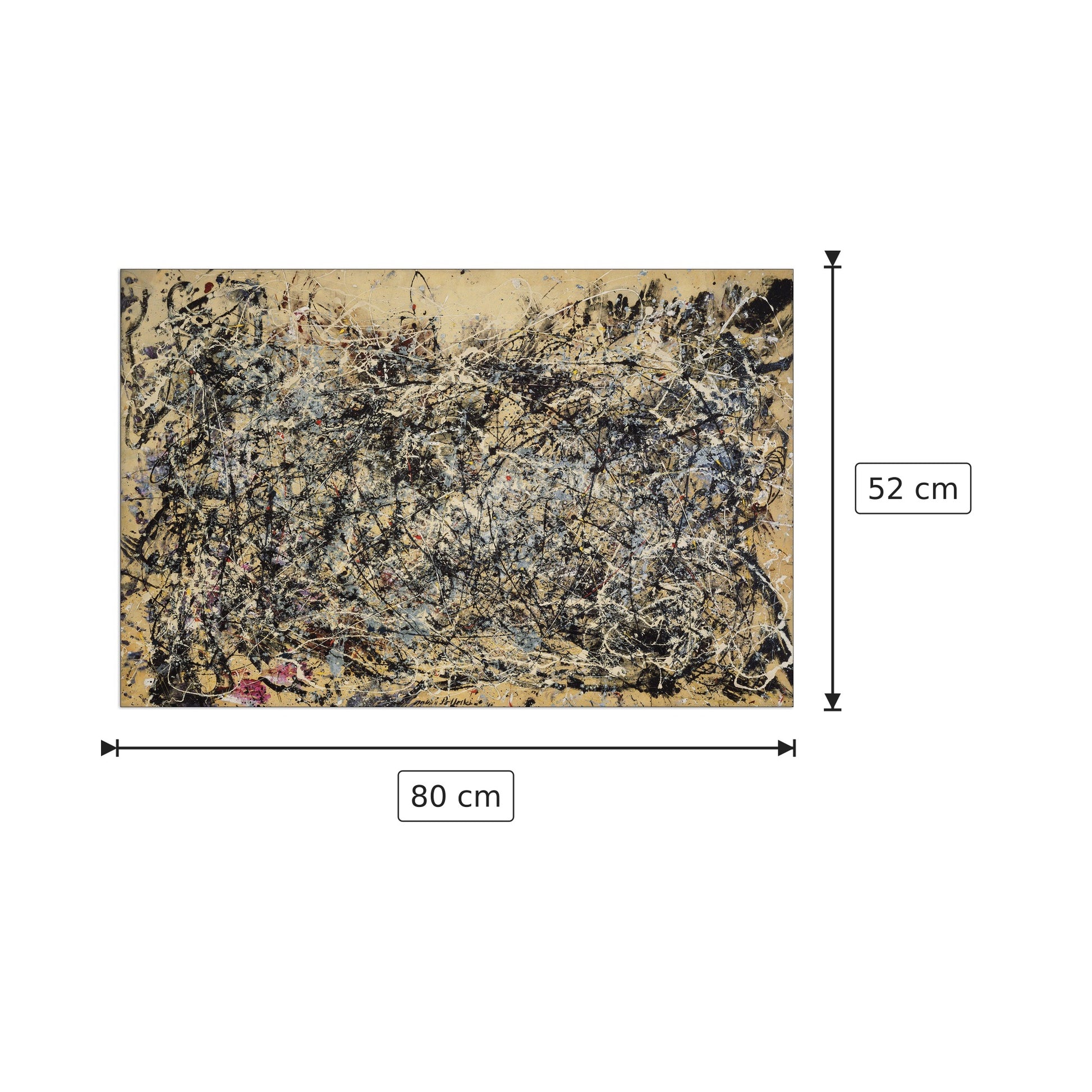 Number 1a, 1948 - POLLOCK - cm 80x52 - Pannello in MDF