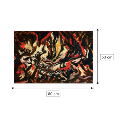 The Flame - POLLOCK - cm 80x53 - Pannello in MDF