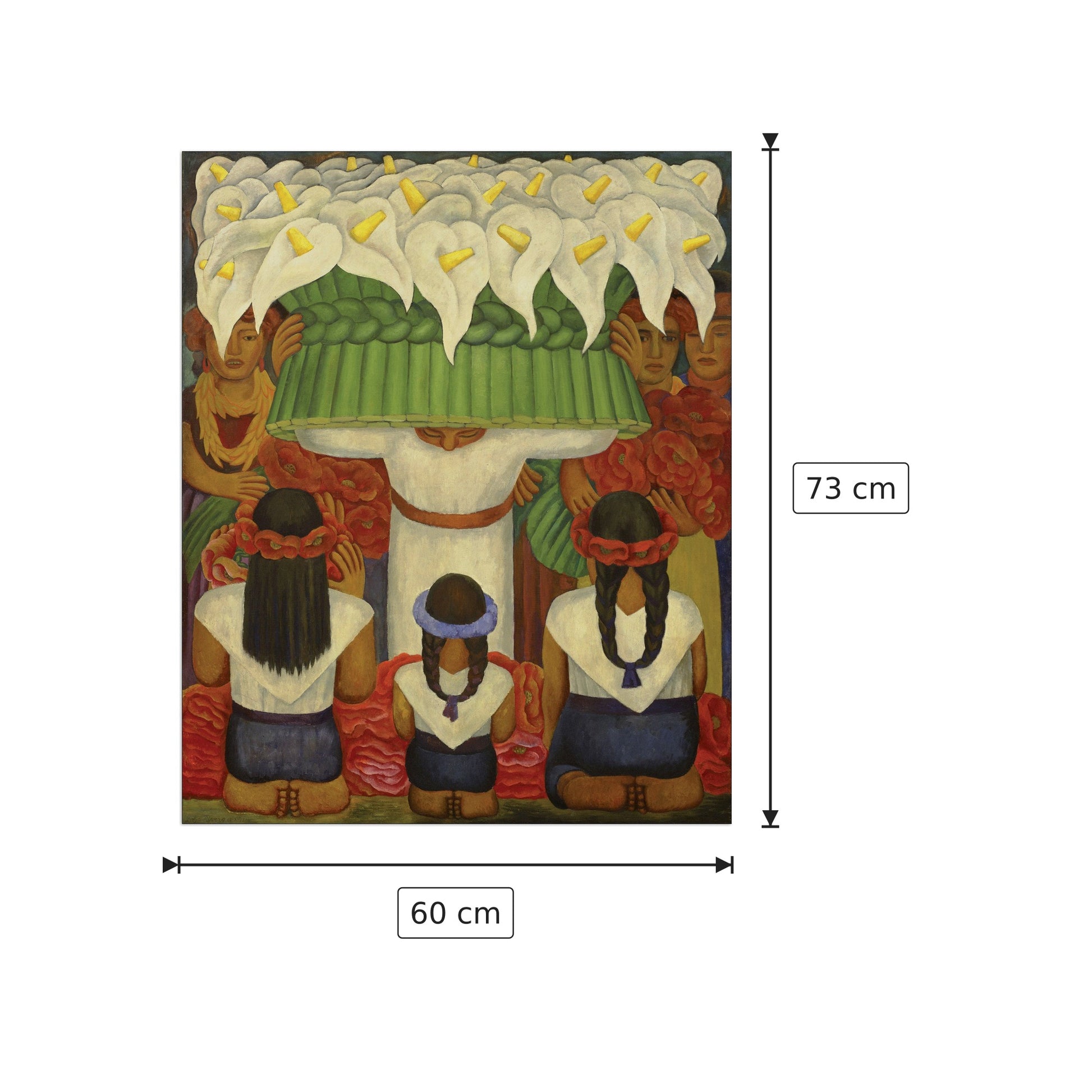 Flower Festival Feast Of Santa Anita - RIVERA - cm 60x73 - Pannello in MDF