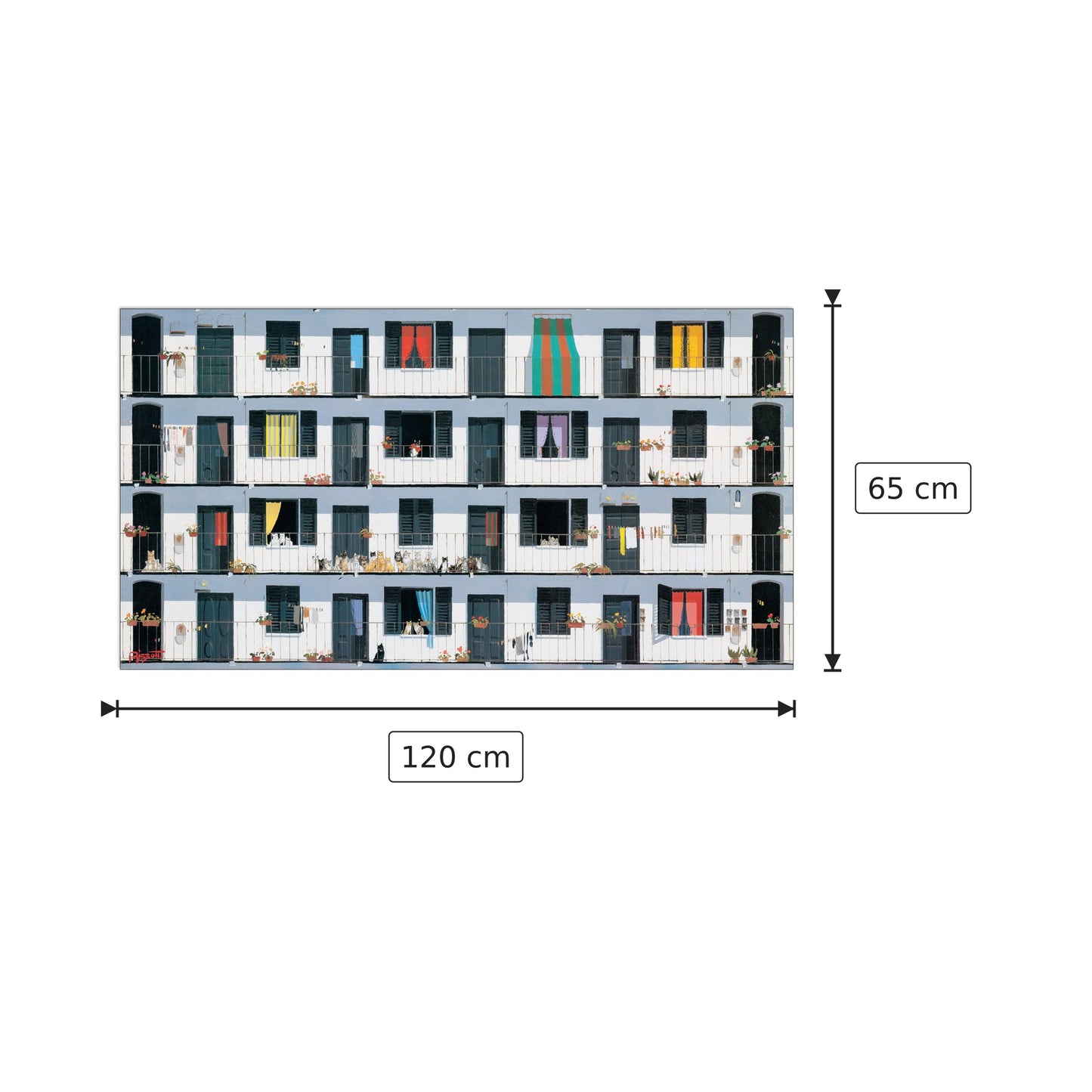 Balconata - RIZZOTTI - cm 120x65 - Pannello in MDF