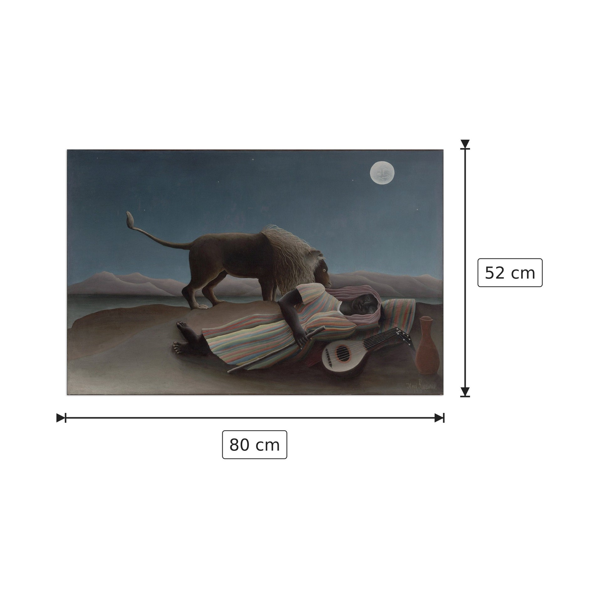 The Sleeping Gypsy - ROUSSEAU - cm 80x52 - Pannello in MDF