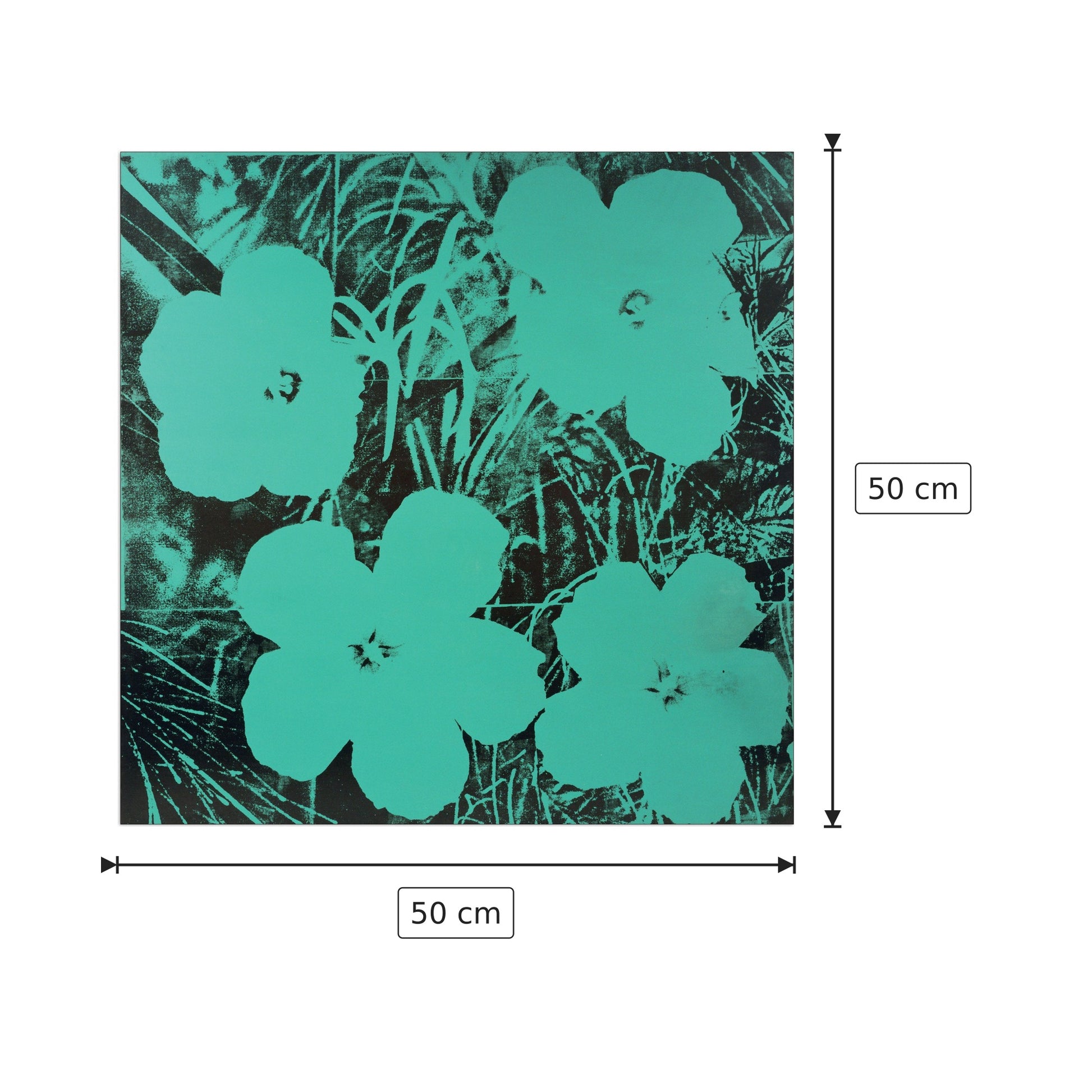 Ten Foot Flowers - WARHOL - cm 50x50 - Pannello in MDF