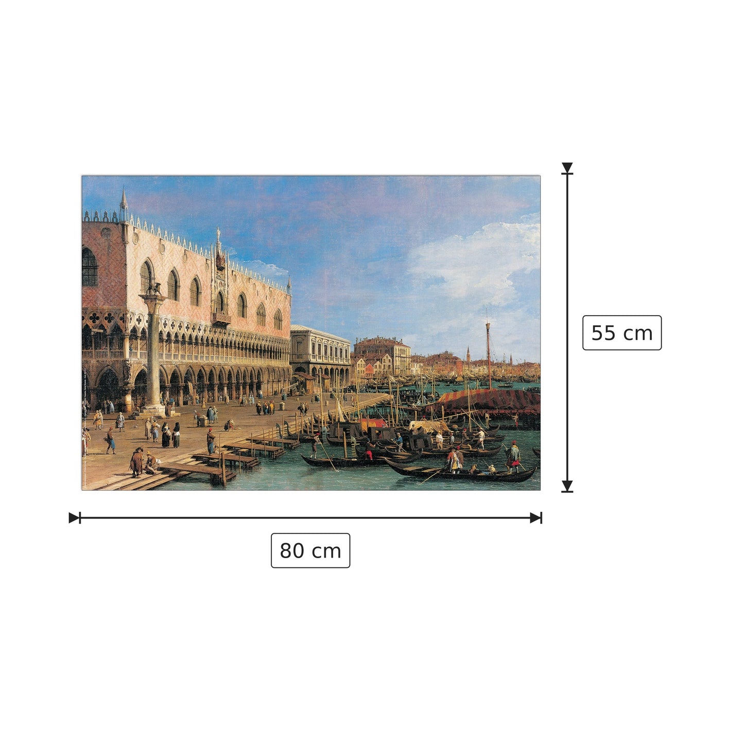 Canal Grande - CANALETTO - cm 80x55 - Pannello in MDF