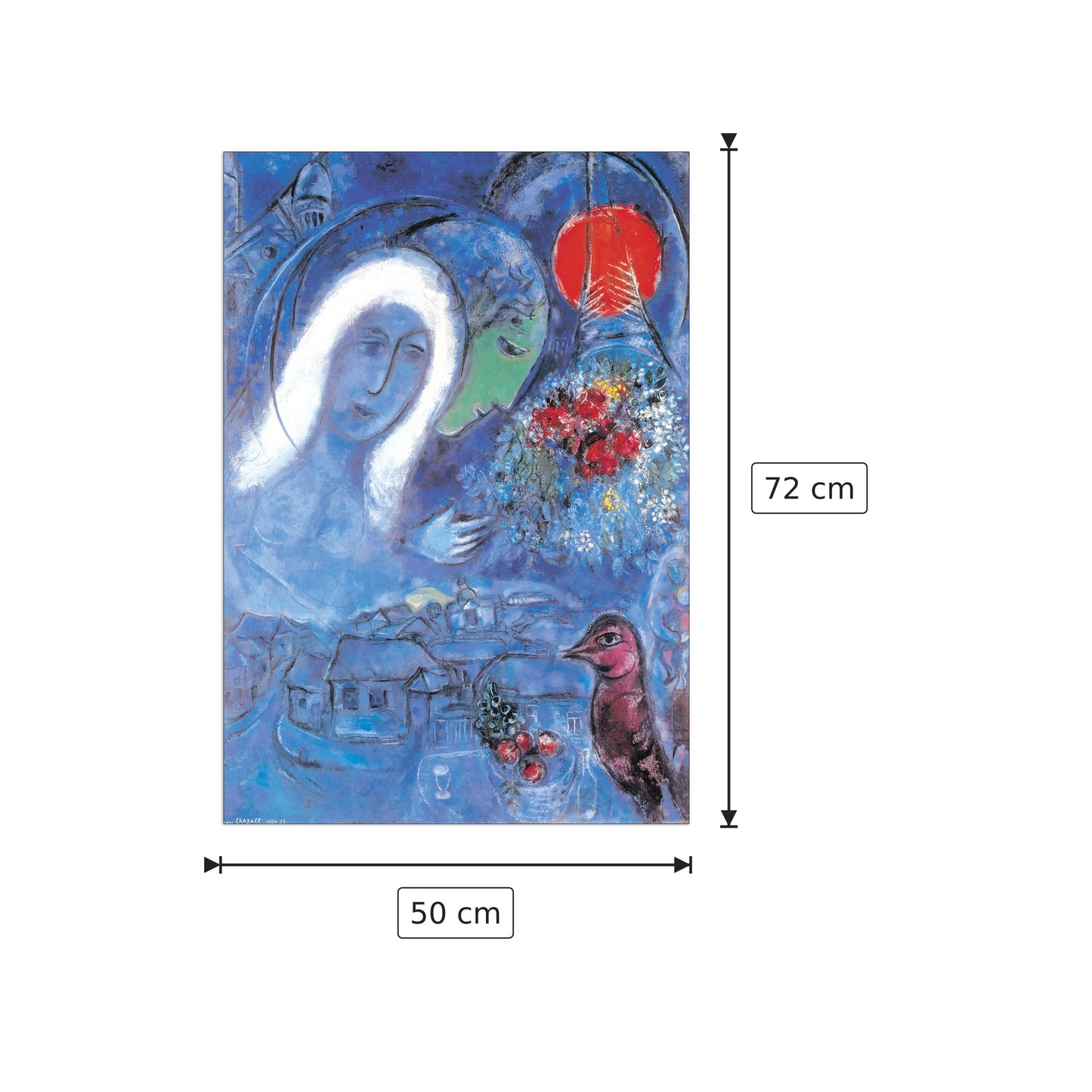 Campo Di Marte - CHAGALL - cm 50x72 - Pannello in MDF