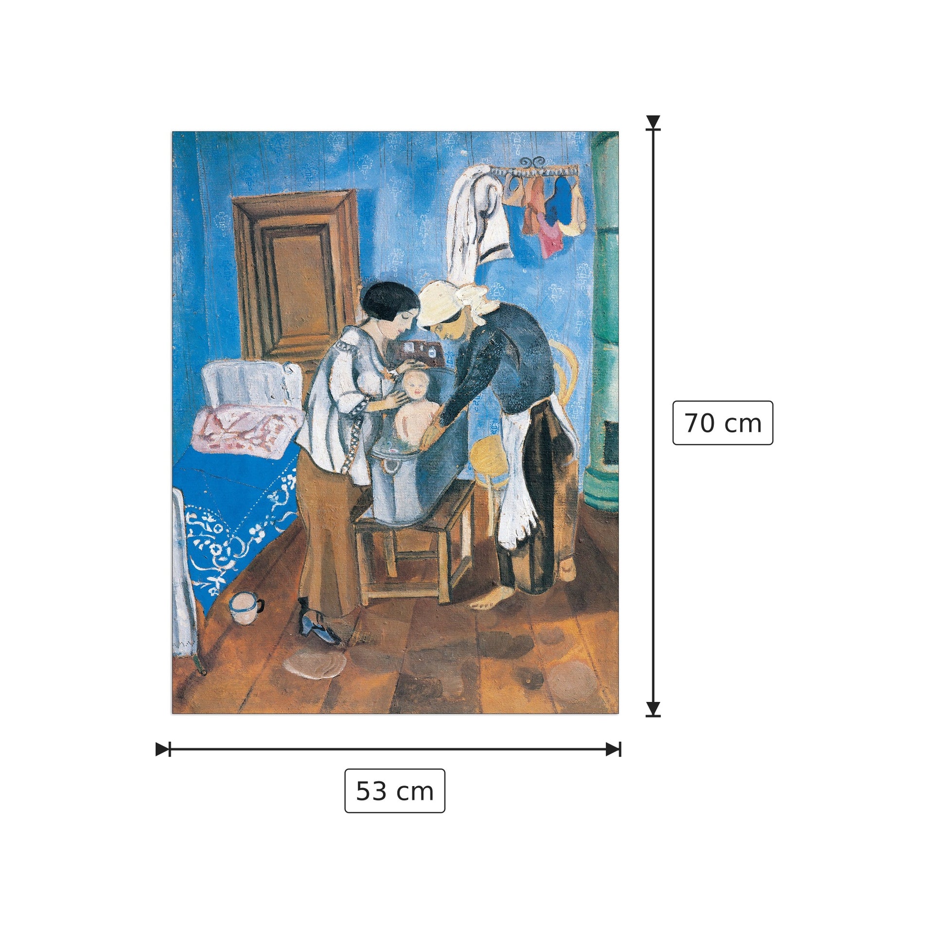 The Baby S Bath - CHAGALL - cm 53x70 - Pannello in MDF