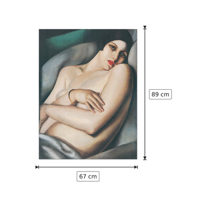 Rafaela Sur Fond Vert - DE LEMPICKA - cm 67x89 - Pannello in MDF