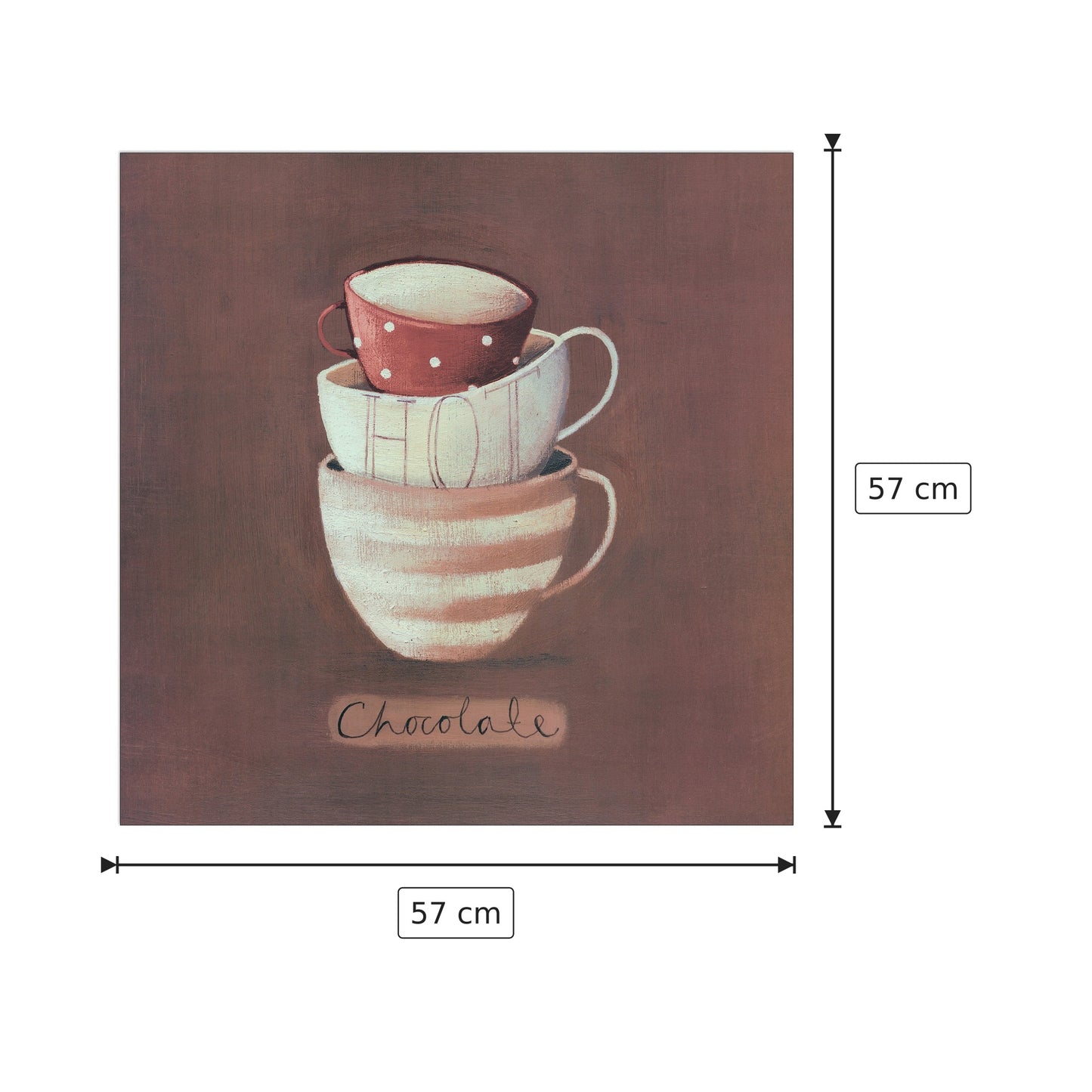 Chocolate - EVANS - cm 57x57 - Pannello in MDF