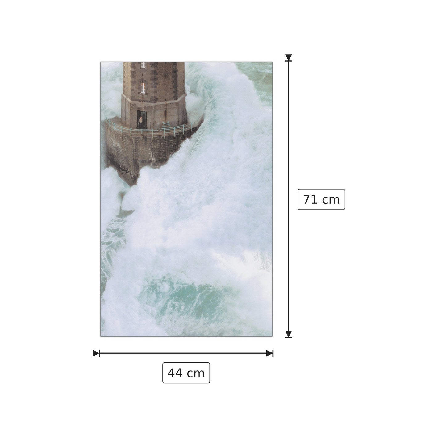 Storm-Swept Lighthouse - GUICHARD - cm 44x71 - Pannello in MDF