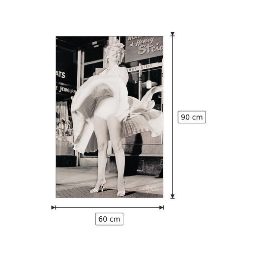 Marilyn Monroe Black and White - NULL - cm 60x90 - Pannello in MDF