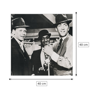 Frank Sinatra, Dean Martin & Sammy Davis Jr. - NULL - cm 40x40 - Pannello in MDF