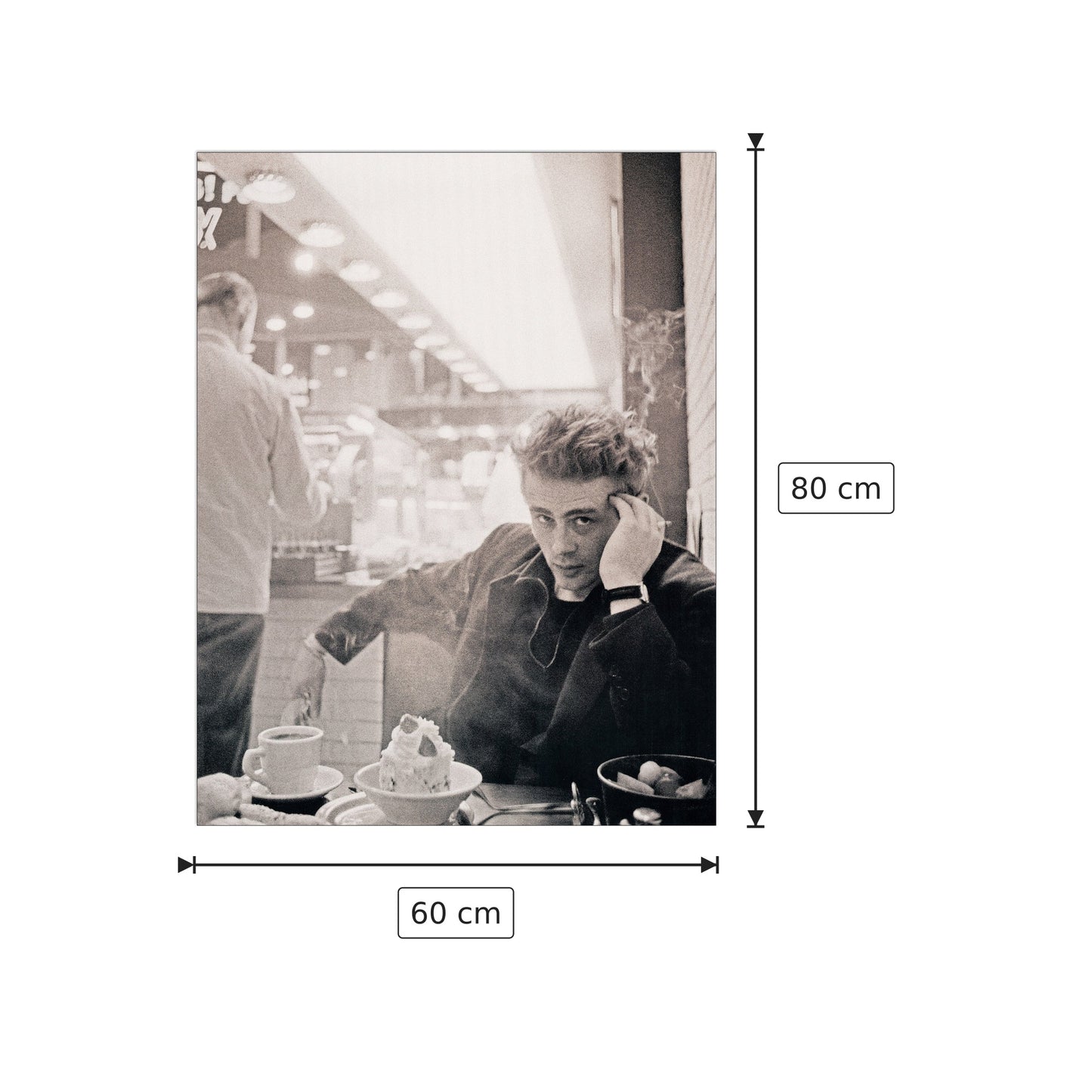 James Dean Nyc 1955 - STOCK - cm 60x80 - Pannello in MDF