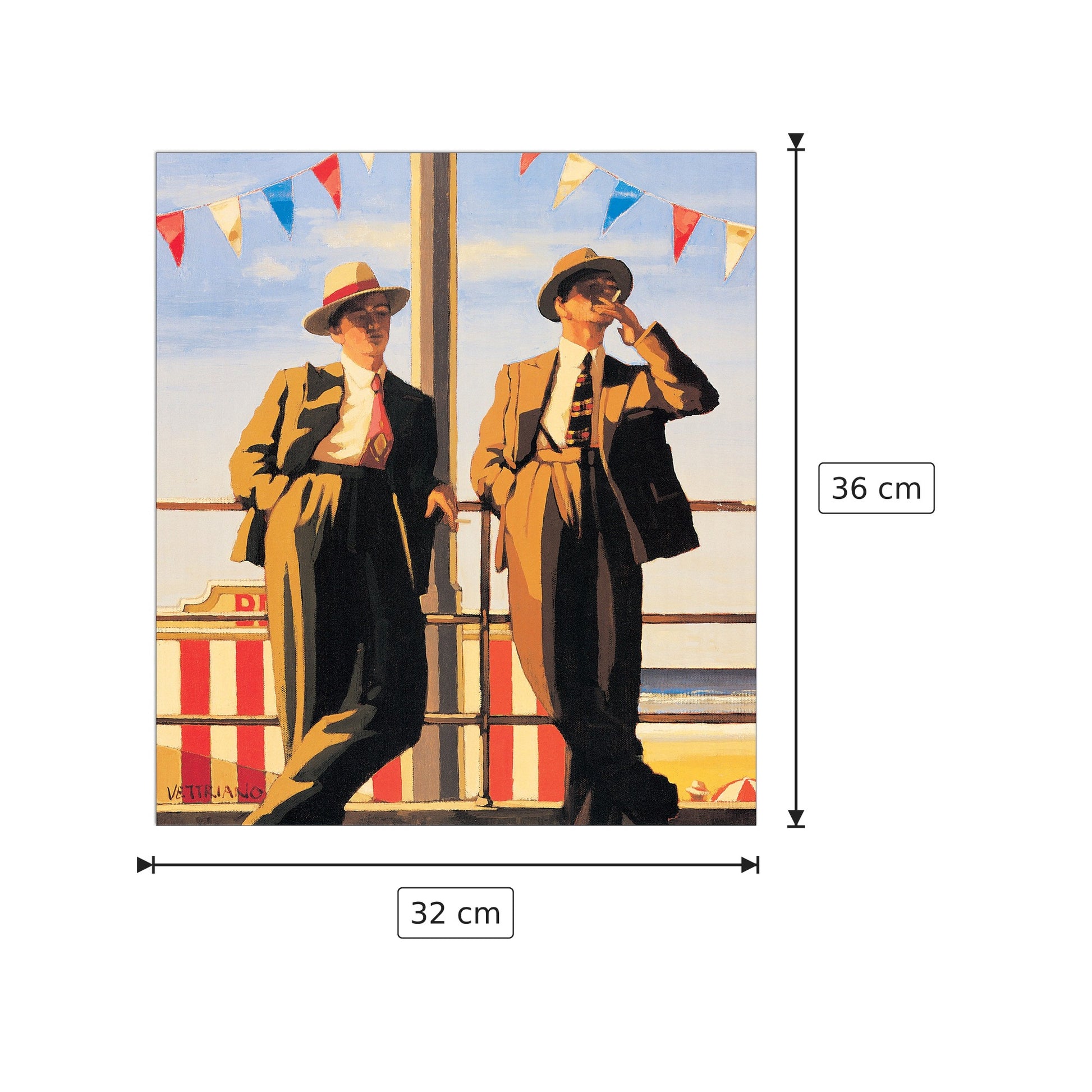 Seaside Sharks - VETTRIANO - cm 32x36 - Pannello in MDF