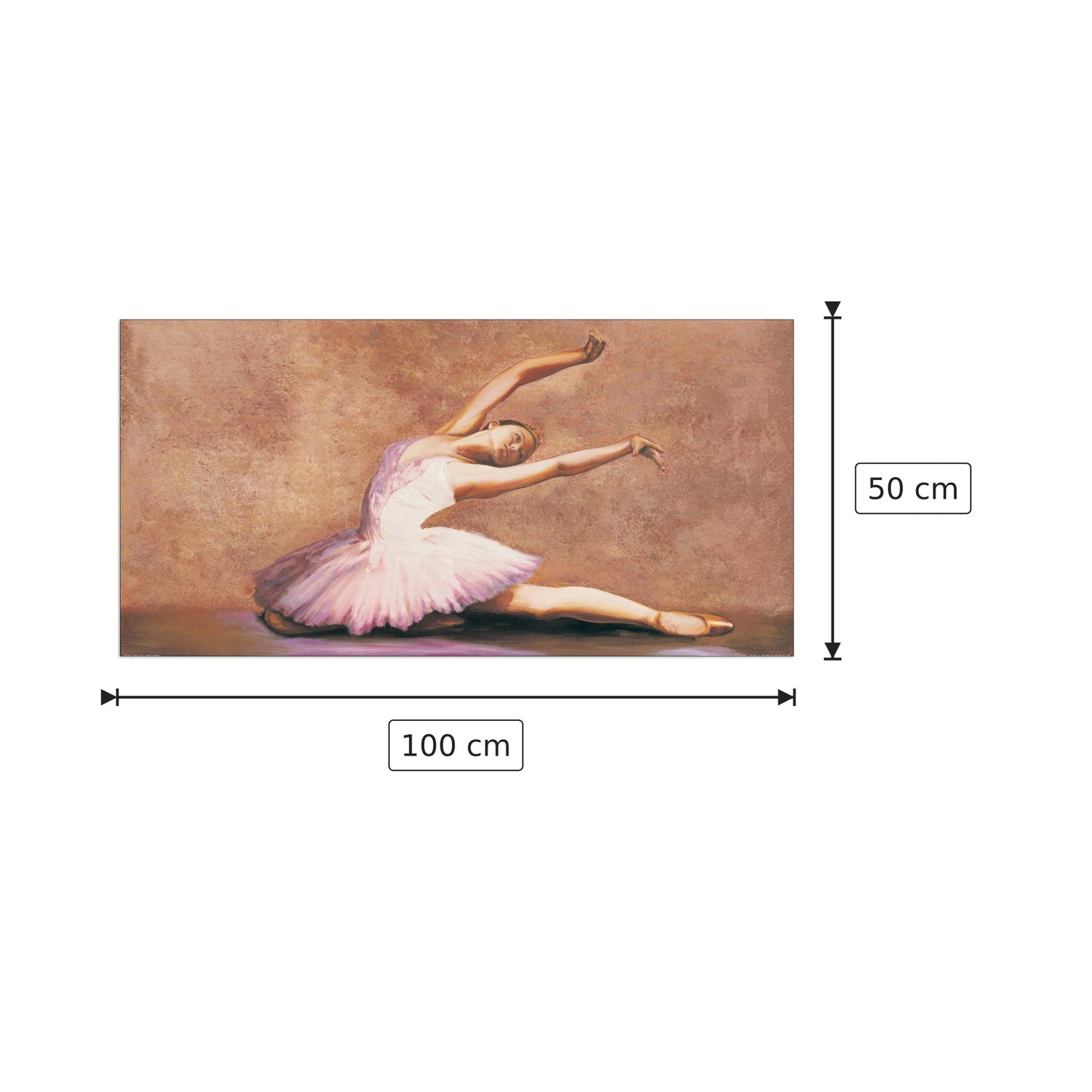 Swan Lake - BASSETTI - cm 100x50 - Pannello in MDF