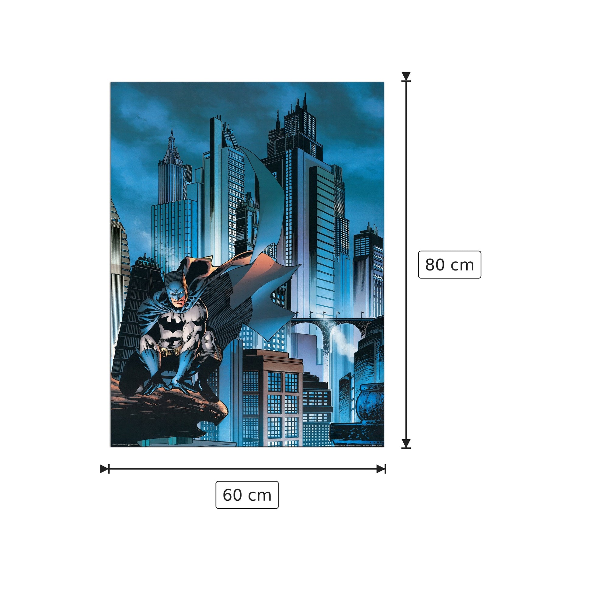 Gotham City 1 - DC COMICS - cm 60x80 - Pannello in MDF