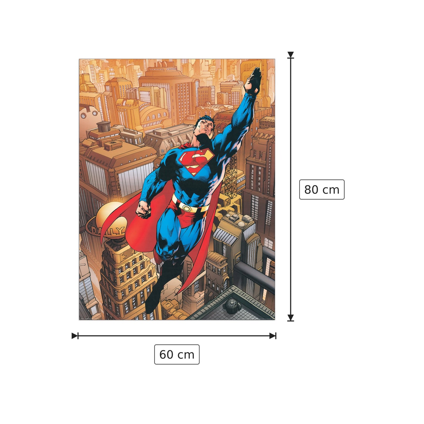 Metropolis 1 - DC COMICS - cm 60x80 - Pannello in MDF