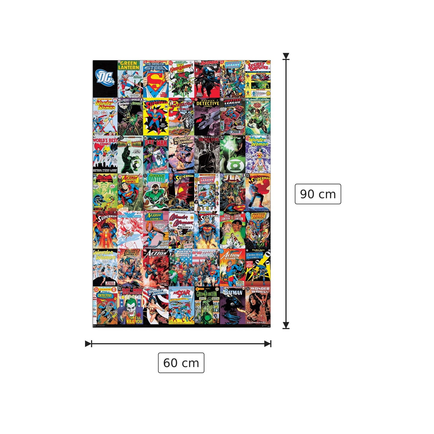 Montage - DC COMICS - cm 60x90 - Pannello in MDF