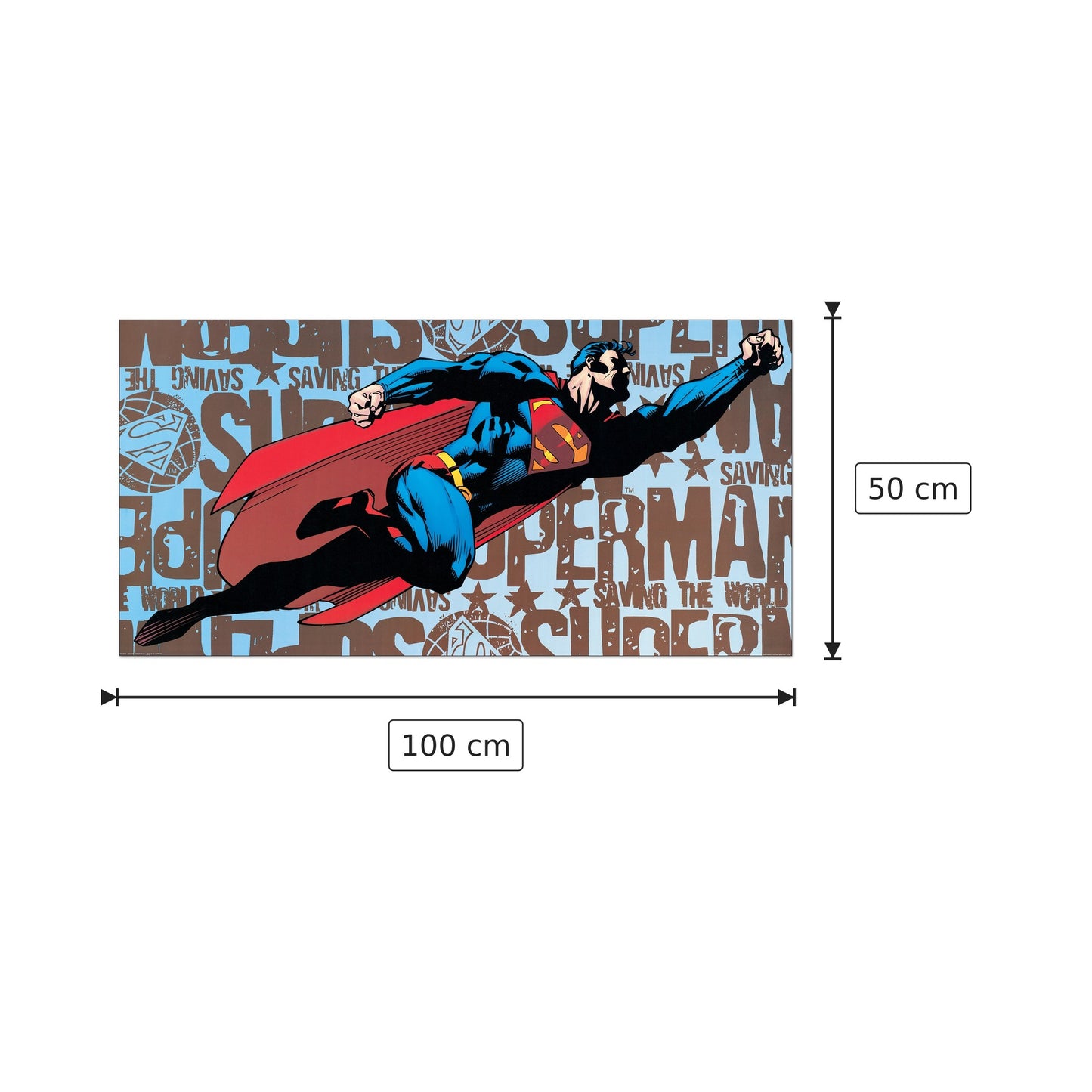Saving The World - DC COMICS - cm 100x50 - Pannello in MDF