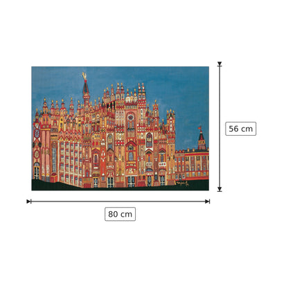 Duomo Milano, 1966 - EMERIK FEJES - cm 80x56 - Pannello in MDF