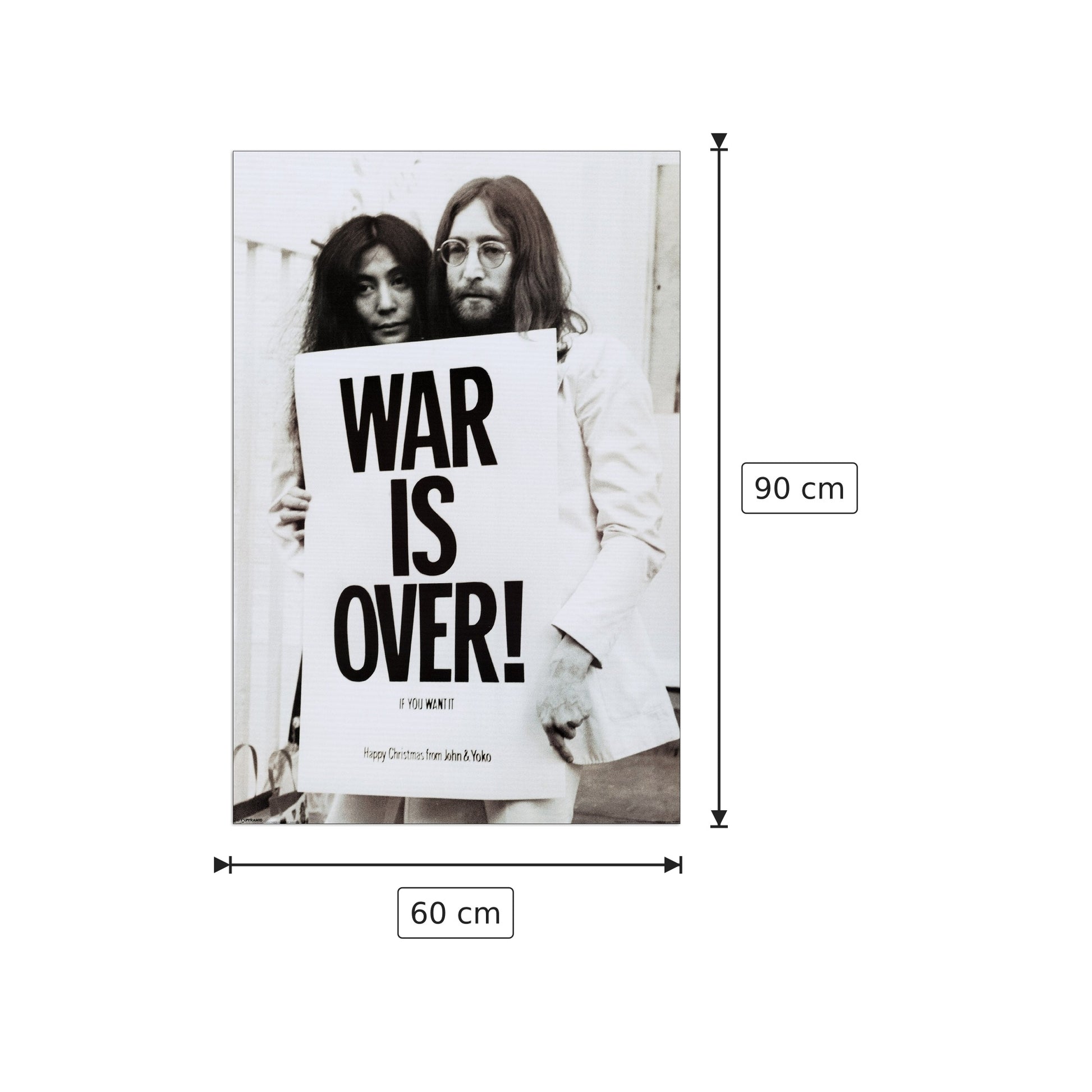 John Lennon ( War Is Over ) - NULL - cm 60x90 - Pannello in MDF
