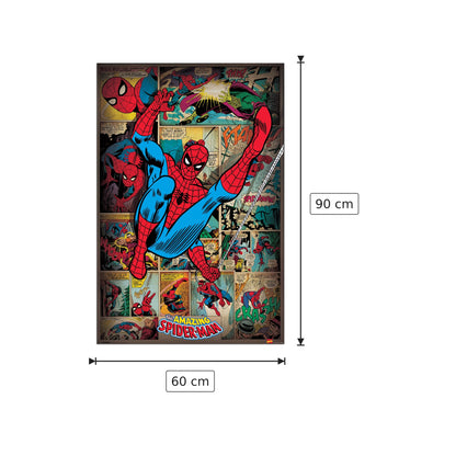 Spider-Man Retro - MARVEL COMICS - cm 60x90 - Pannello in MDF