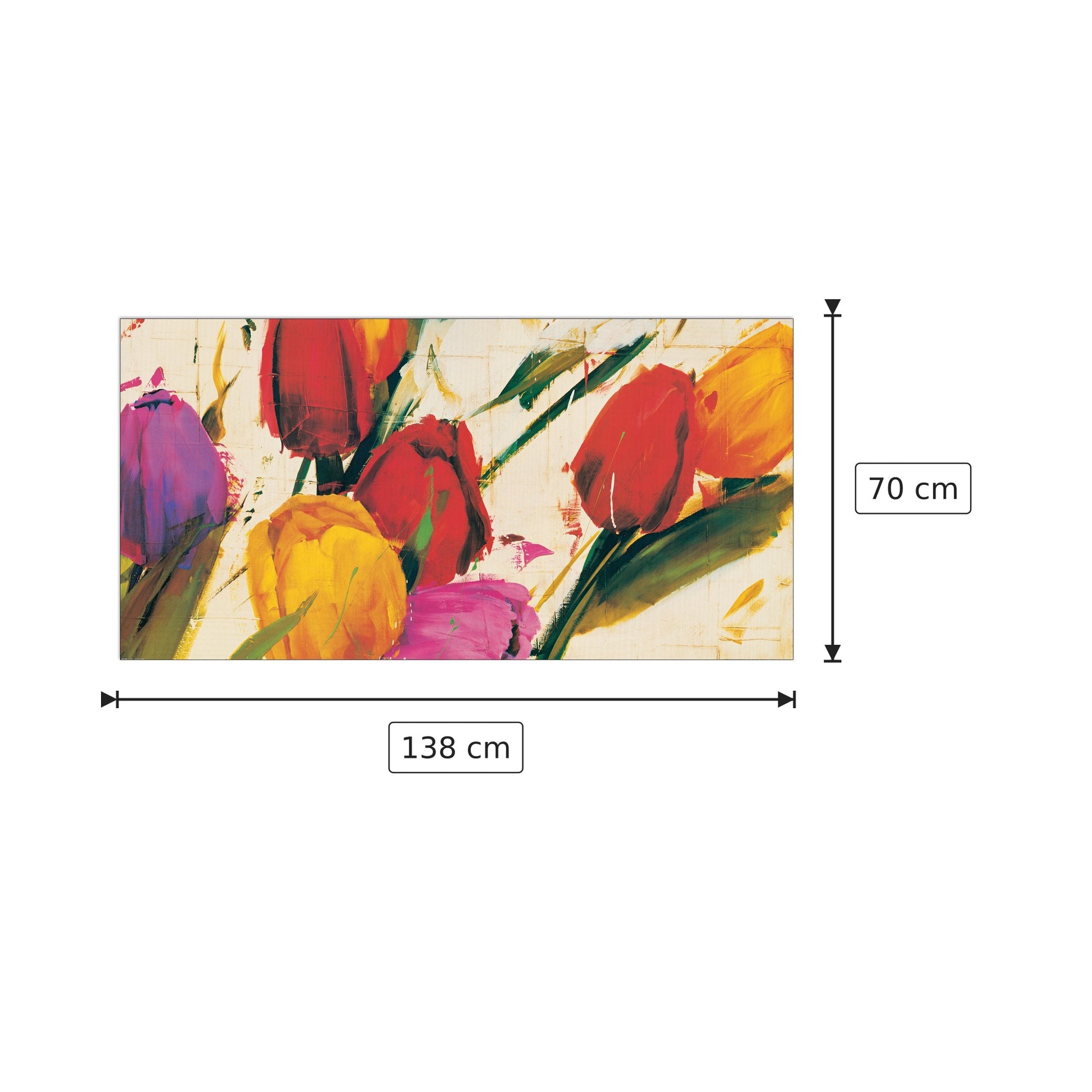 Tulips - MASSA - cm 138x70 - Pannello in MDF