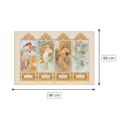 4 Seasons - MUCHA - cm 90x60 - Pannello in MDF