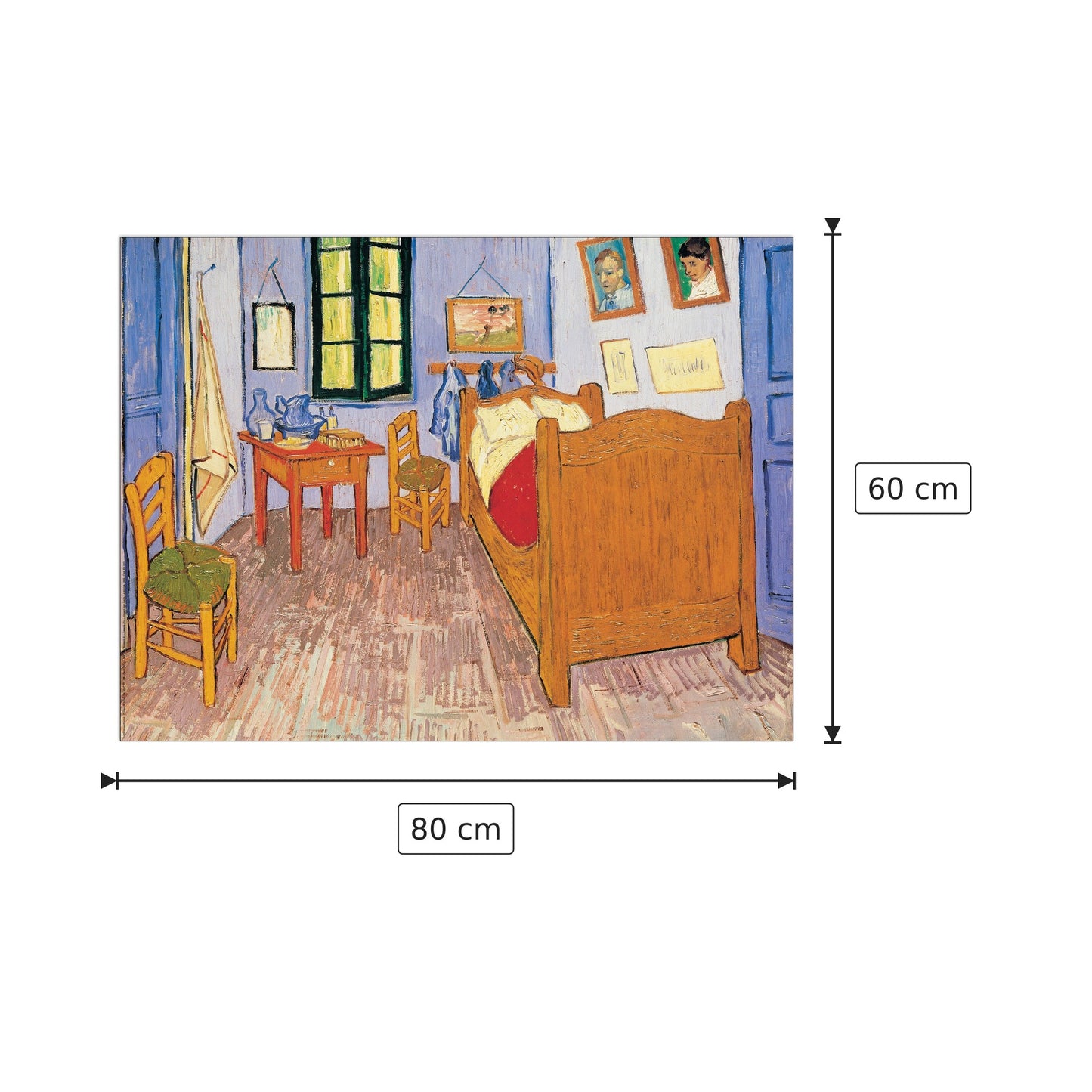 La Stanza, 1888 - VAN GOGH - cm 80x60 - Pannello in MDF