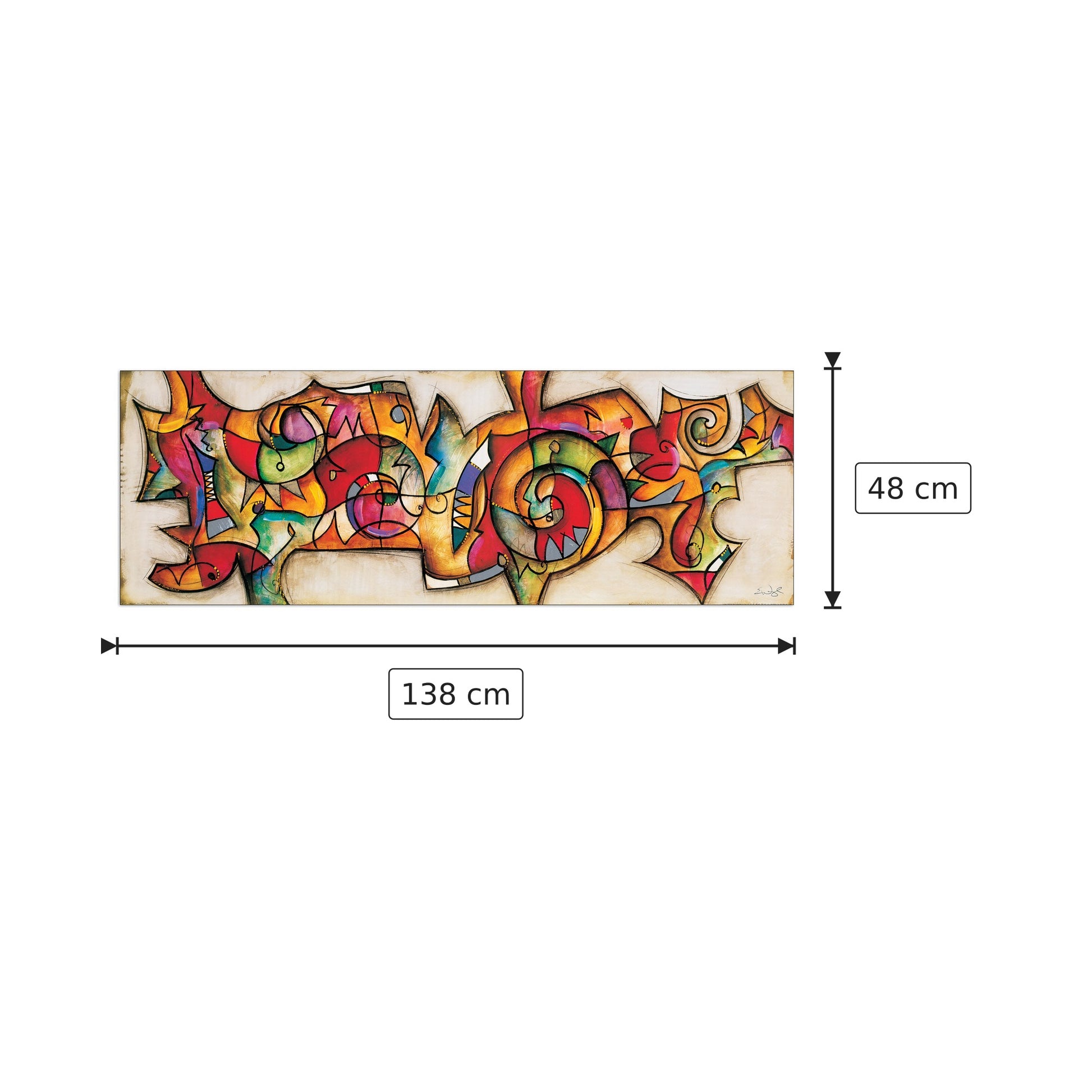 Turn It On - WAUGH - cm 138x48 - Pannello in MDF