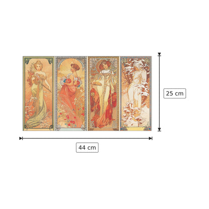 Les Saisons, 1900 - MUCHA - cm 44x25 - Pannello in MDF