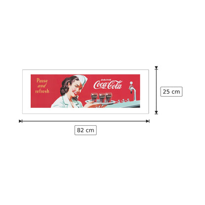 Coca-Cola Advert - ANONYMOUS - cm 82x25 - Pannello in MDF