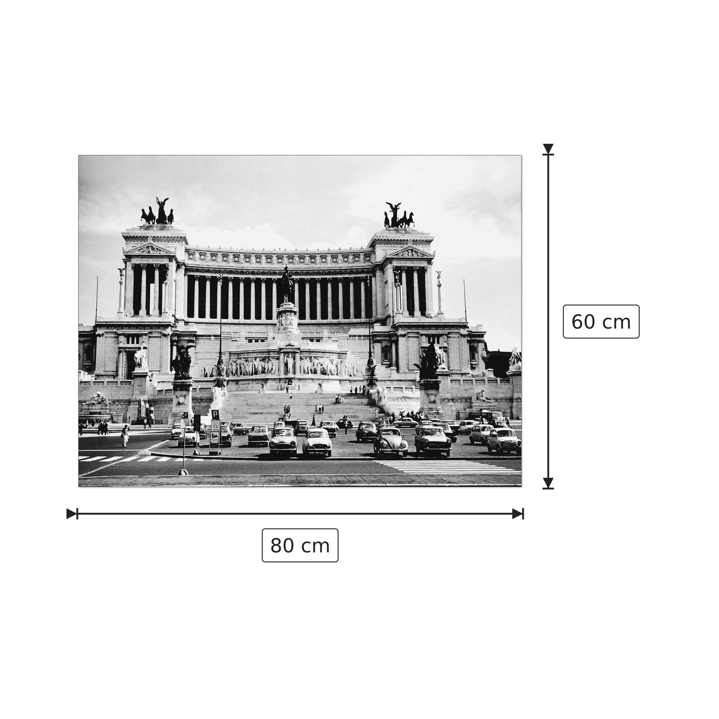 Rome, Italy - 1960s - ANONYMOUS - cm 80x60 - Pannello in MDF