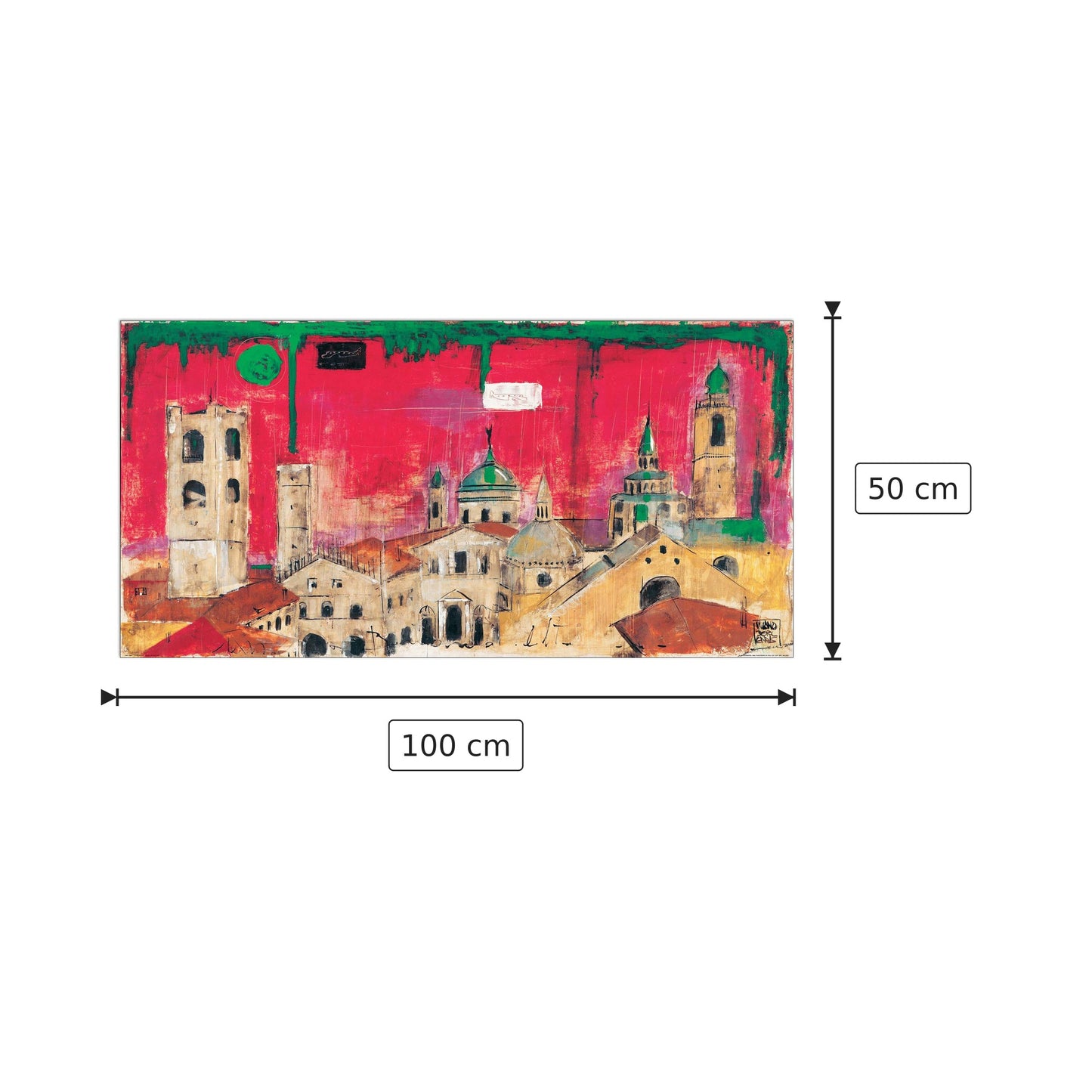 Città Alta - BERLENDIS - cm 100x50 - Pannello in MDF