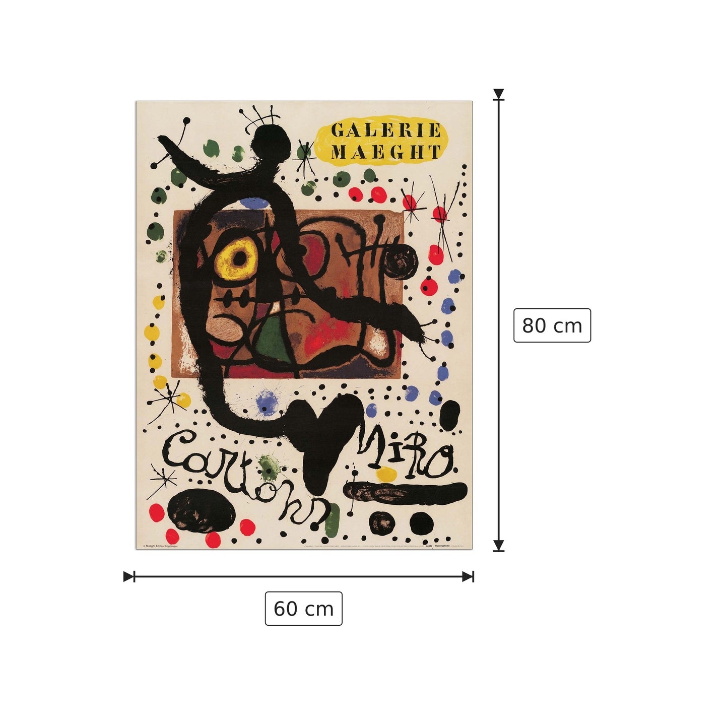 Cartoon - MIRÒ - cm 60x80 - Pannello in MDF