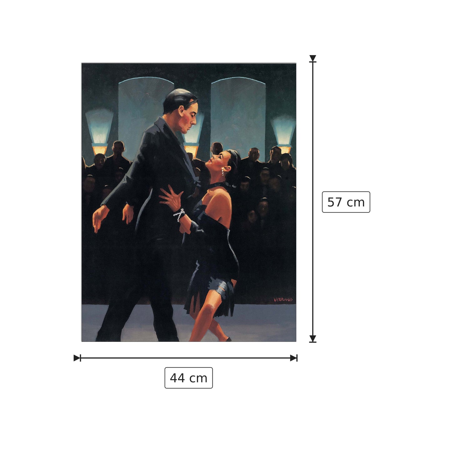 Rumba In Black - VETTRIANO - cm 44x57 - Pannello in MDF