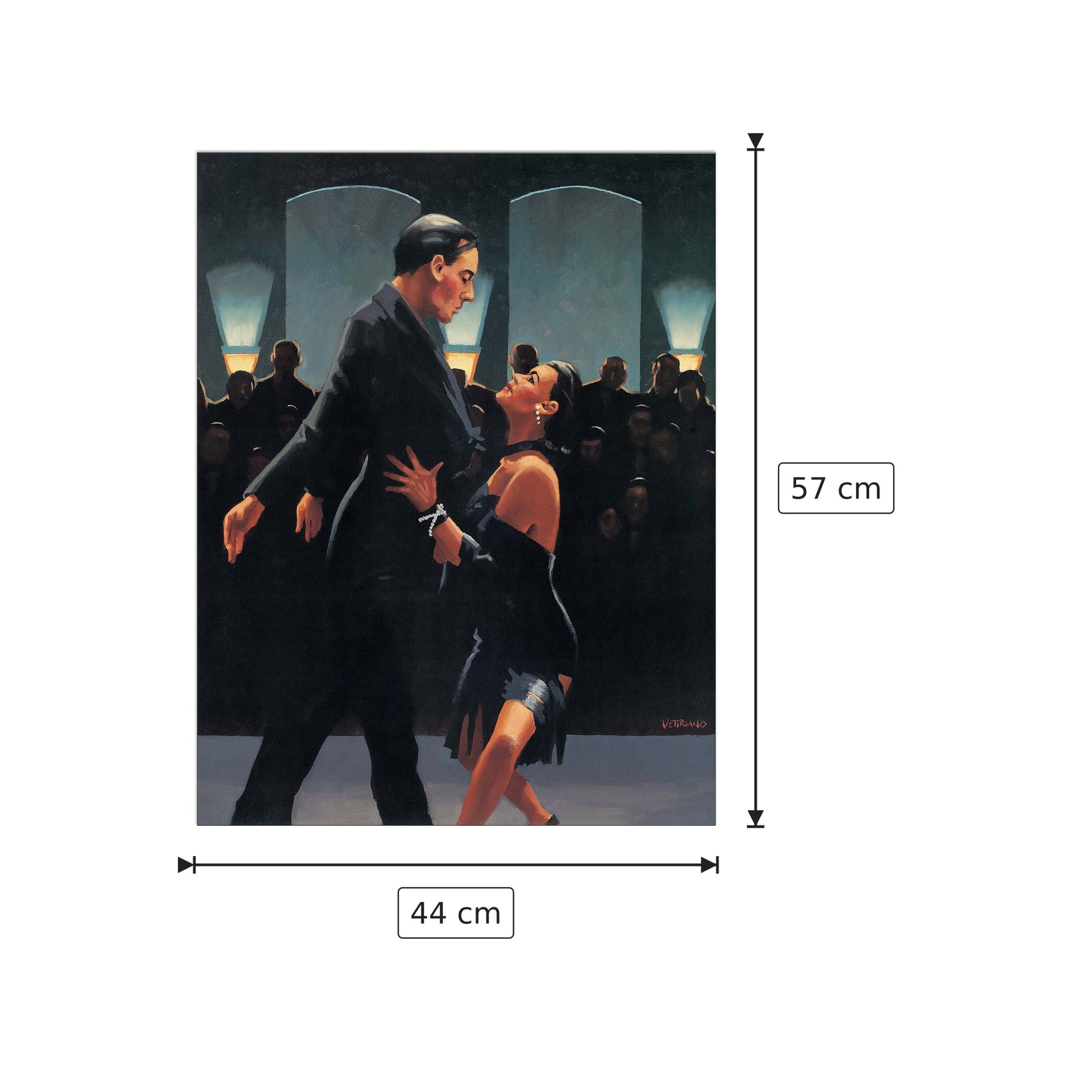 Rumba In Black - VETTRIANO - cm 44x57 - Pannello in MDF