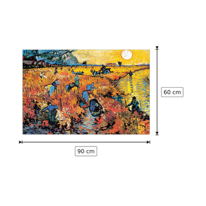 Die Roten Weinberge Von Arles - VAN GOGH - cm 90x60 - Pannello in MDF