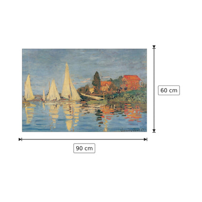 Regata At Bargenteuil - MONET - cm 90x60 - Pannello in MDF