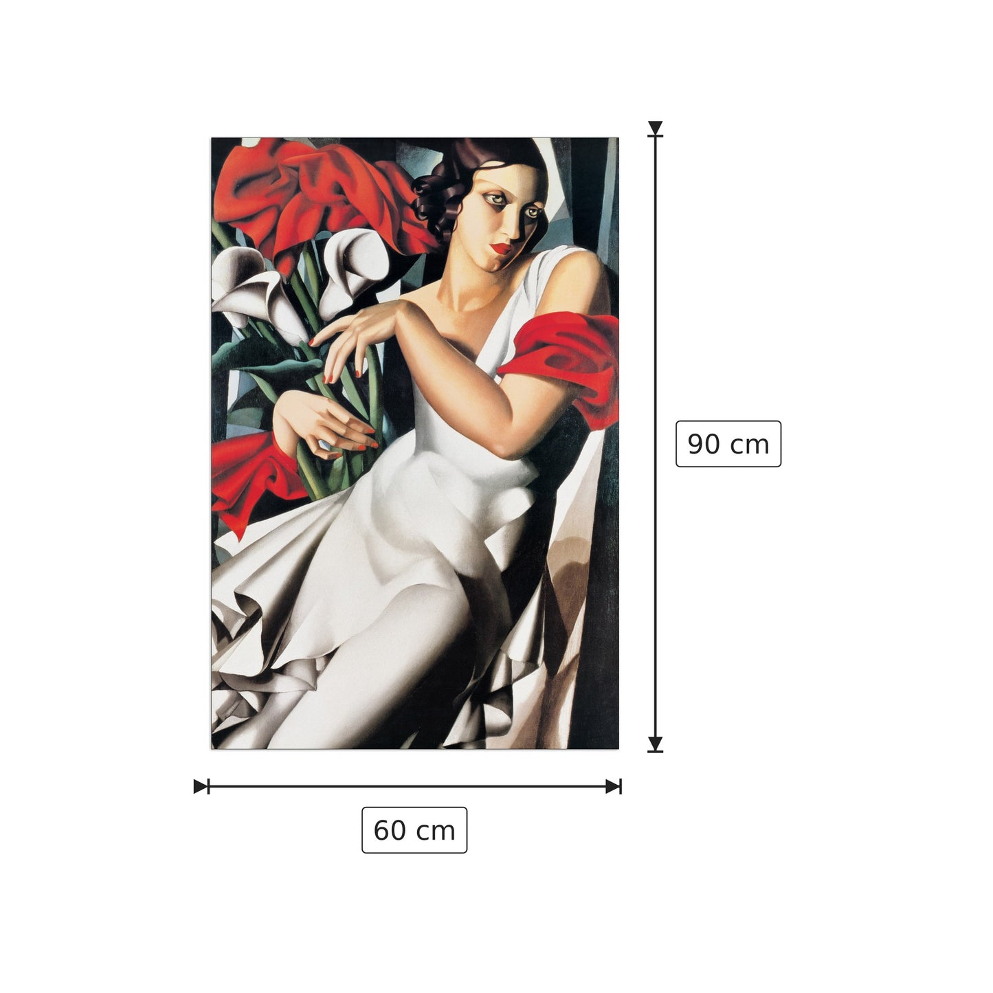 Portrait De Ira - DE LEMPICKA - cm 60x90 - Pannello in MDF