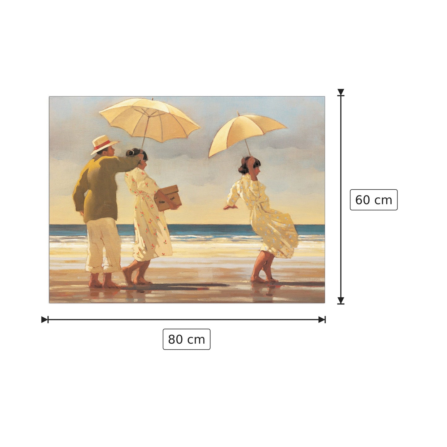 The Picnic Party - VETTRIANO - cm 80x60 - Pannello in MDF