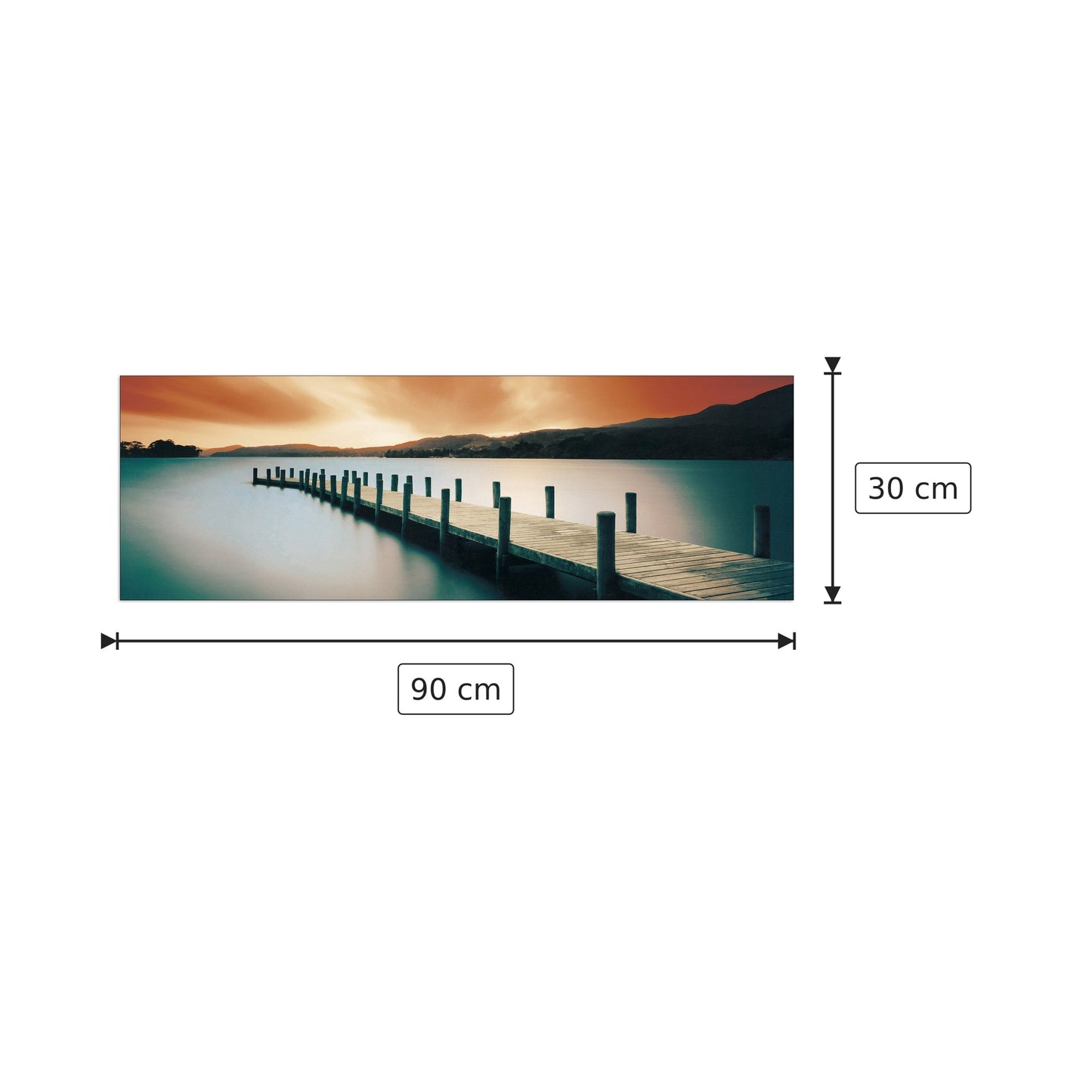 Wooden Landing - JETTY - cm 90x30 - Pannello in MDF