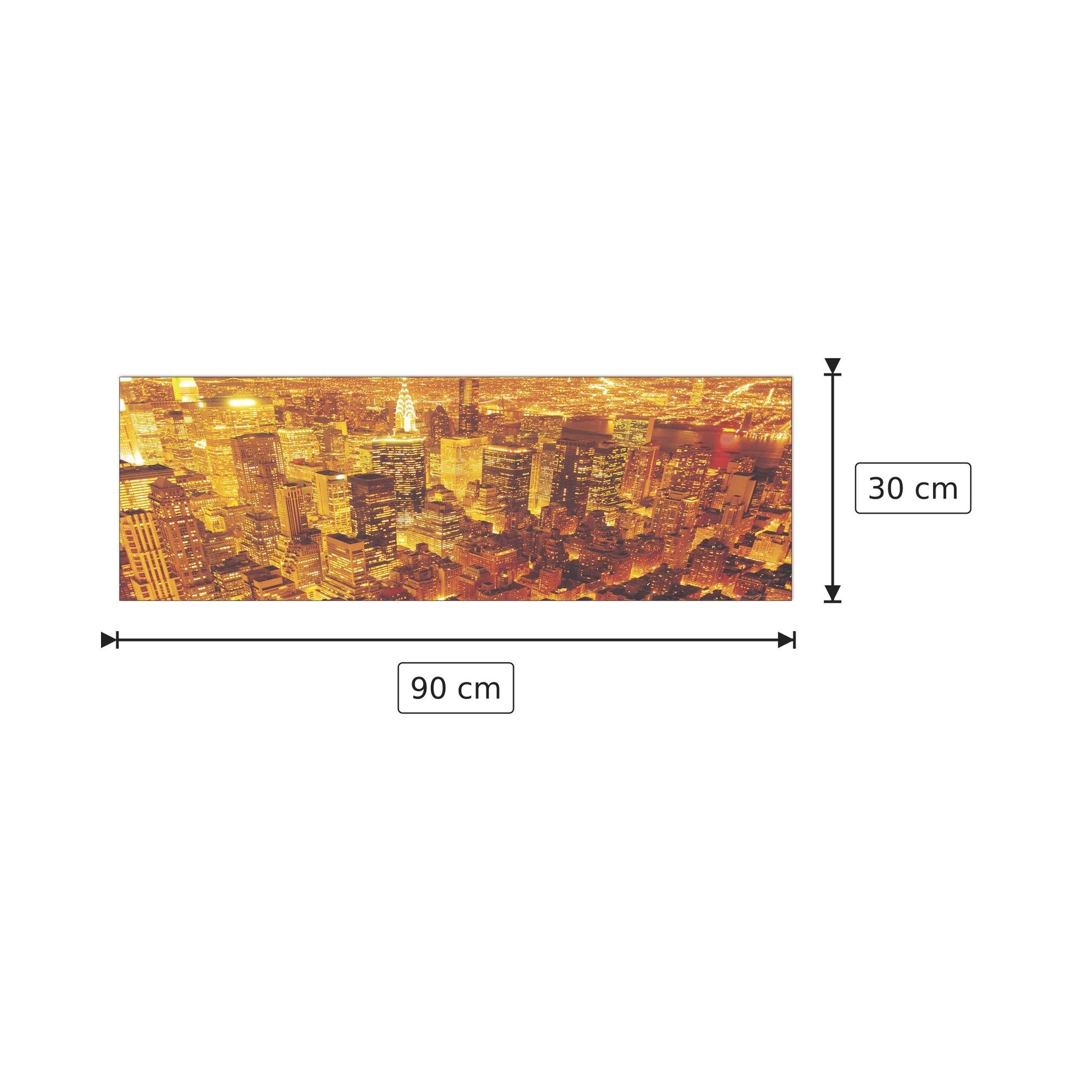 New York, Golden - NULL - cm 90x30 - Pannello in MDF