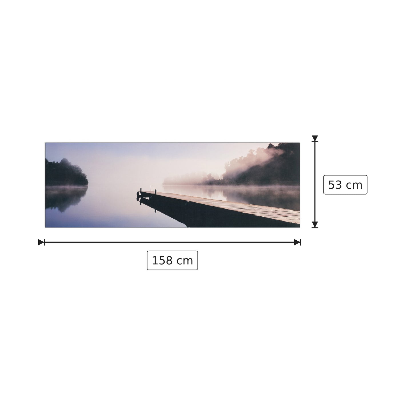 Into Lake - JETTY - cm 158x53 - Pannello in MDF